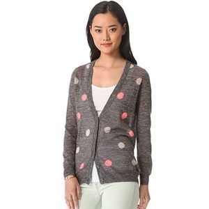 Madewell Fairweather Polka Dot Cardigan